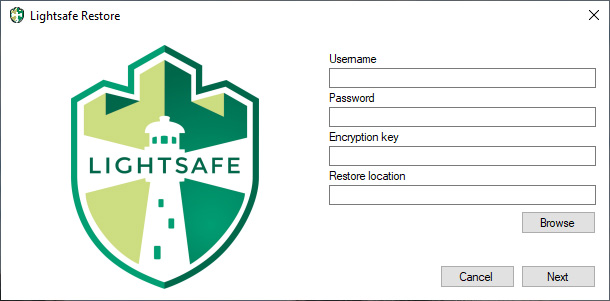 Restore from a cloud backup